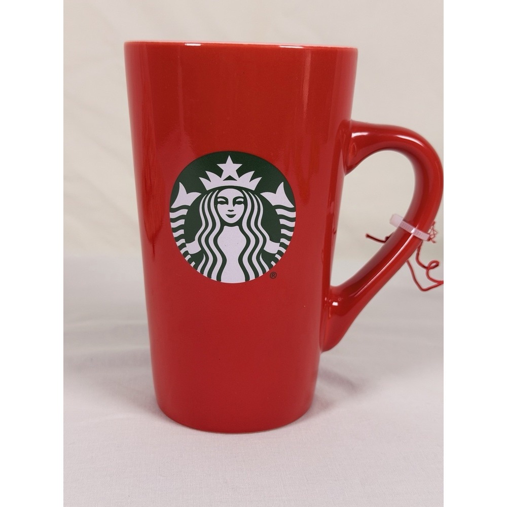 Starbucks 2024 Red Ceramic Coffee Mug 16 oz Tall Latte Cup Holiday Mug